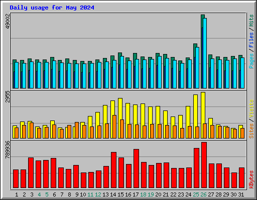 Daily usage for May 2024