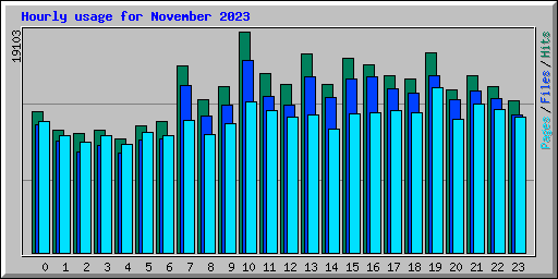Hourly usage for November 2023