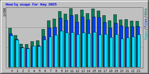 Hourly usage for May 2025