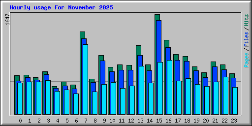 Hourly usage for November 2025