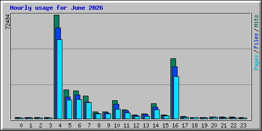 Hourly usage for June 2026
