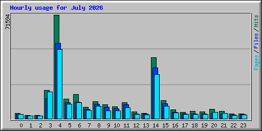 Hourly usage for July 2026