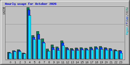 Hourly usage for October 2026