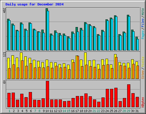 Daily usage for December 2024
