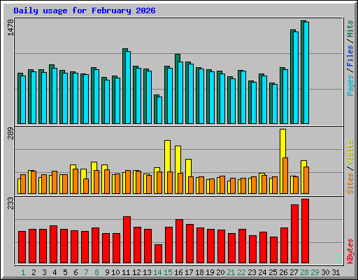 Daily usage for February 2026
