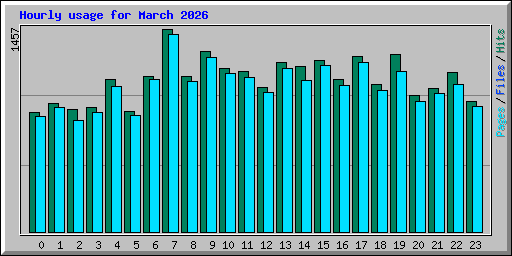 Hourly usage for March 2026