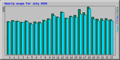 Hourly usage for July 2026