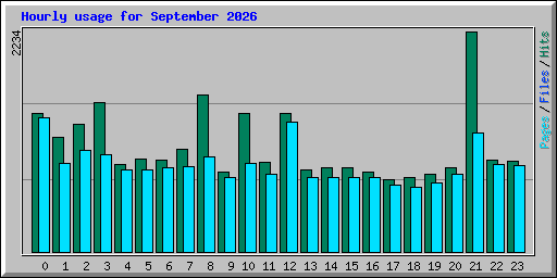 Hourly usage for September 2026